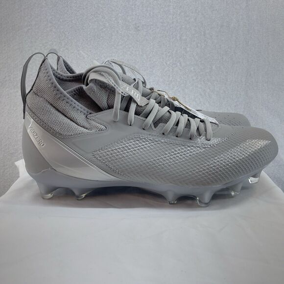 Adidas Football Cleats Men 11.5 Grey Silver Metallic Adizero Impact IF2487 Shoes